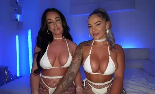 Jennifer White & Hayley Davies – Perfect Busty Body Babes Share Lucky Cock