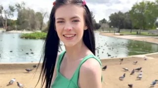 BangRealTeens – Skinny Teen Bella Nova Shows Us Her Pussy Grip