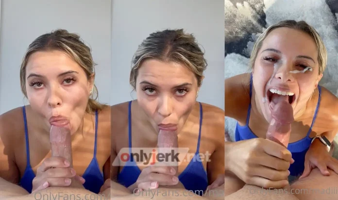 OnlyFans Madiiitay – Blue Lingerie POV Blowjob