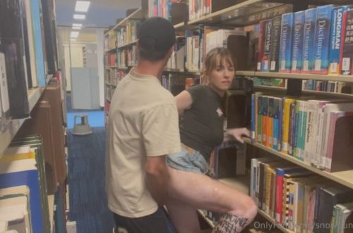 OnlyFans Snow Bunni – Library Sextape