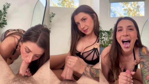 OnlyFans Mathema Kitten Swallows Cum After Blowjob