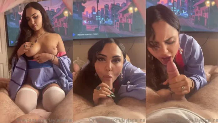 OnlyFans Layladeline Gives A Blowjob To Her Boyfriend